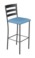 Modern Back Design Gunmetal Bar Stool with Commercial-Grade Vinyl Seat Modern Back Design Gunmetal Bar Stool with Commercial-Grade Vinyl Seat