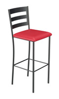 Modern Back Design Gunmetal Bar Stool with Commercial-Grade Vinyl Seat Modern Back Design Gunmetal Bar Stool with Commercial-Grade Vinyl Seat