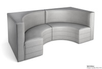 Half a Circle Booth Restaurant Seating - Contract Grade - Premium Performance Upholstery - 100% Handcrafted In USA Half a Circle Booth Restaurant Seating - Contract Grade - Premium Performance Upholstery - 100% Handcrafted In USA
