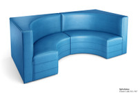 Half a Circle Booth Restaurant Seating - Contract Grade - Premium Performance Upholstery - 100% Handcrafted In USA Half a Circle Booth Restaurant Seating - Contract Grade - Premium Performance Upholstery - 100% Handcrafted In USA