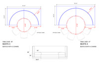 Half a Circle Booth Restaurant Seating - Contract Grade - Premium Performance Upholstery - 100% Handcrafted In USA Half a Circle Booth Restaurant Seating - Contract Grade - Premium Performance Upholstery - 100% Handcrafted In USA