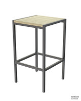 Outdoor Gray Frame - Seaboard Backless Bar Stool - Proudly Made in America Outdoor Gray Frame - Seaboard Backless Bar Stool - Proudly Made in America