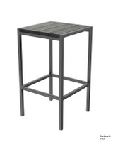 Set of Marine-Grade Seaboard Restaurant Outdoor Bar Table with Four Bar Stools Set of Marine-Grade Seaboard Restaurant Outdoor Bar Table with Four Bar Stools