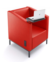 Scania Modern Task Chair  - Optional Mobile 360° Swing Tray with  USB/110v Outlet 