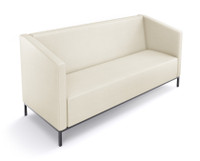 Scania Modern Love Seat - Optional USB/110v Outlet - Handcrafted in USA