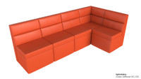 601 L-Shape Banquette Seating Modular Seat - Made in USA