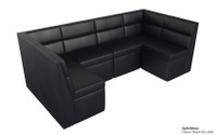 601 C-Shape Banquette Seating Modular Seat - Made in USA