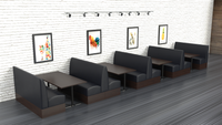 Expo Restaurant Booth - Premium Flat-Back Upholstery - Made in USA