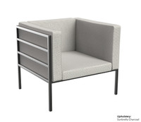 HERMOSA Heavy-Duty Outdoor Chair  - Sunbrella Seating - Gunmetal Frame - Outdoor Furniture - Made in USA HERMOSA Heavy-Duty Outdoor Chair  - Sunbrella Seating - Gunmetal Frame - Outdoor Furniture - Made in USA