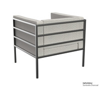 HERMOSA Heavy-Duty Outdoor Chair  - Sunbrella Seating - Gunmetal Frame - Outdoor Furniture - Made in USA HERMOSA Heavy-Duty Outdoor Chair  - Sunbrella Seating - Gunmetal Frame - Outdoor Furniture - Made in USA