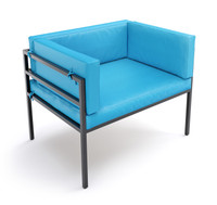 HERMOSA Heavy-Duty Outdoor Chair  - Sunbrella Seating - Gunmetal Frame - Outdoor Furniture - Made in USA