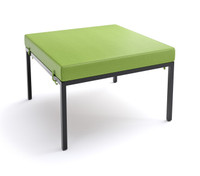 HERMOSA Ottoman - Sunbrella Seating - Gunmetal Frame - Outdoor Furniture - Made in USA