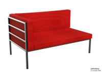 HERMOSA Heavy-Duty Outdoor Left Side Seating - Sunbrella Seating - Gunmetal Frame - Modular Outdoor Furniture - Made in USA HERMOSA Heavy-Duty Outdoor Left Side Seating - Sunbrella Seating - Gunmetal Frame - Modular Outdoor Furniture - Made in USA