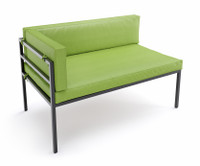 HERMOSA Heavy-Duty Outdoor Left Side Seating - Sunbrella Seating - Gunmetal Frame - Modular Outdoor Furniture - Made in USA