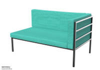 HERMOSA Heavy-Duty Outdoor Right Side Seating - Sunbrella Seating - Gunmetal Frame - Modular Outdoor Furniture - Made in USA HERMOSA Heavy-Duty Outdoor Right Side Seating - Sunbrella Seating - Gunmetal Frame - Modular Outdoor Furniture - Made in USA