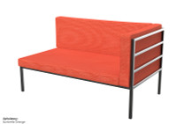 HERMOSA Heavy-Duty Outdoor Right Side Seating - Sunbrella Seating - Gunmetal Frame - Modular Outdoor Furniture - Made in USA HERMOSA Heavy-Duty Outdoor Right Side Seating - Sunbrella Seating - Gunmetal Frame - Modular Outdoor Furniture - Made in USA