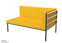 HERMOSA Heavy-Duty Outdoor Right Side Seating - Sunbrella Seating - Gunmetal Frame - Modular Outdoor Furniture - Made in USA HERMOSA Heavy-Duty Outdoor Right Side Seating - Sunbrella Seating - Gunmetal Frame - Modular Outdoor Furniture - Made in USA