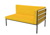 HERMOSA Heavy-Duty Outdoor Right Side Seating - Sunbrella Seating - Gunmetal Frame - Modular Outdoor Furniture - Made in USA HERMOSA Heavy-Duty Outdoor Right Side Seating - Sunbrella Seating - Gunmetal Frame - Modular Outdoor Furniture - Made in USA