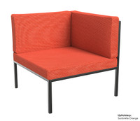 HERMOSA Heavy-Duty Outdoor Corner Seating - Sunbrella Seating - Gunmetal Frame - Modular Outdoor Furniture - Made in USA HERMOSA Heavy-Duty Outdoor Corner Seating - Sunbrella Seating - Gunmetal Frame - Modular Outdoor Furniture - Made in USA