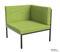 HERMOSA Heavy-Duty Outdoor Corner Seating - Sunbrella Seating - Gunmetal Frame - Modular Outdoor Furniture - Made in USA HERMOSA Heavy-Duty Outdoor Corner Seating - Sunbrella Seating - Gunmetal Frame - Modular Outdoor Furniture - Made in USA