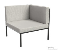 HERMOSA Heavy-Duty Outdoor Corner Seating - Sunbrella Seating - Gunmetal Frame - Modular Outdoor Furniture - Made in USA HERMOSA Heavy-Duty Outdoor Corner Seating - Sunbrella Seating - Gunmetal Frame - Modular Outdoor Furniture - Made in USA