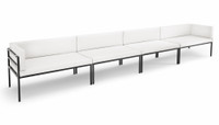 HERMOSA Heavy-Duty Outdoor Extra Long Seating - Sunbrella Seating - Gunmetal Frame - Modular Outdoor Furniture - Made in USA