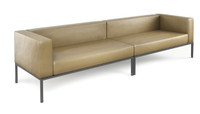 LUGANO - Modular Long Sofa - Fully Welded Gunmetal Frame - Made in USA