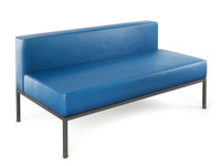 LUGANO - Armless Extension Modular - Fully Welded Gunmetal Frame - Made in USA LUGANO - Armless Extension Modular - Fully Welded Gunmetal Frame - Made in USA