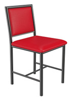 Restaurant Chair - Premium Upholstery - Gunmetal Heavy Duty Tubular Round Base