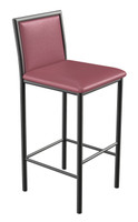 Bar Stool - Premium Upholstery - Gunmetal Heavy Duty Tubular Round Base