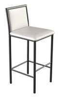 Bar Stool - Premium Upholstery - Gunmetal Heavy Duty Tubular Round Base