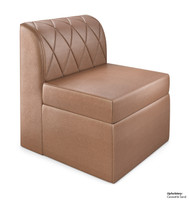 RIVERA Lounge Seating - Modular - Diamond Tufted Back Upholstery - Armless Chair