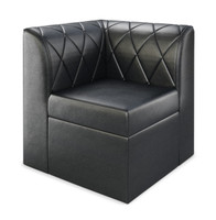 RIVERA Lounge Seating - Modular - Diamond Tufted Black Upholstery - Corner RIVERA Lounge Seating - Modular - Diamond Tufted Black Upholstery - Corner