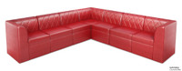 RIVERA Lounge Seating - Diamond Tufted Upholstery - Straight Arms - Arrangement G1