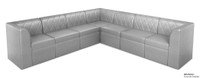 RIVERA Lounge Seating - Diamond Tufted Upholstery - Straight Arms - Arrangement G1