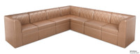RIVERA Lounge Seating - Diamond Tufted Upholstery - Straight Arms - Arrangement G1