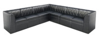 RIVERA Lounge Seating - Diamond Tufted Upholstery - Straight Arms - Arrangement G1
