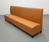 Norway Restaurant Booth - Premium Upholstery - Black Legs -Made in USA