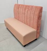 Norway Restaurant Booth - Premium Channel-Back Upholstery - Black Legs -Made in USA