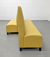 Norway Restaurant Booth - Premium Channel-Back Upholstery - Black Legs -Made in USA