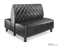 Norway Restaurant Booth - Premium Diamond-Tufted Upholstery - Black Legs -Made in USA Norway Restaurant Booth - Premium Diamond-Tufted Upholstery - Black Legs -Made in USA