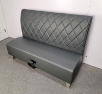 Norway Restaurant Booth - Premium Diamond-Tufted Upholstery - Black Legs -Made in USA Norway Restaurant Booth - Premium Diamond-Tufted Upholstery - Black Legs -Made in USA