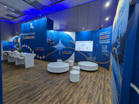 Set of Four 18" Round Stools  - Super Performance Upholstery - Made in USA