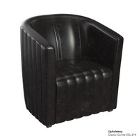 Full Channeled Seat & Back - Commercial-Grade Club Chair on Casters- Handcrafted in USA Full Channeled Seat & Back - Commercial-Grade Club Chair on Casters- Handcrafted in USA