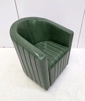 Full Channeled Seat & Back - Commercial-Grade Club Chair on Casters- Handcrafted in USA