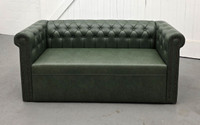 Commercial-Grade Lush Sofa with Brass Nail Trim - Made in USA
