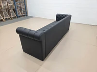 Commercial-Grade Lush Sofa with Brass Nail Trim - Made in USA