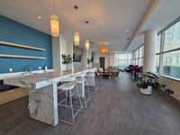 Open Communal Bar Table - 16 Feet Long - Handcrafted - Available in Many Finishes (42" Height)