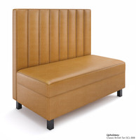 Legacy Restaurant Booth - Premium Channel-Back Upholstery - Gunmetal Legs -Made in USA Legacy Restaurant Booth - Premium Channel-Back Upholstery - Gunmetal Legs -Made in USA