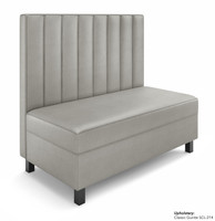 Legacy Restaurant Booth - Premium Channel-Back Upholstery - Gunmetal Legs -Made in USA Legacy Restaurant Booth - Premium Channel-Back Upholstery - Gunmetal Legs -Made in USA